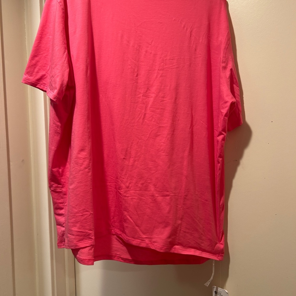CRZ YOGA Vibrant Pink Short Sleeve Tee